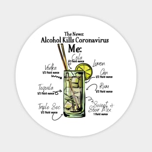 Alcohol Kills Coronavirus Magnet